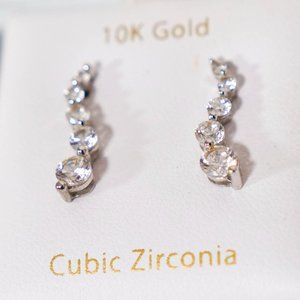 10K Gold Cubic Zirconia Earrings
